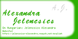 alexandra jelencsics business card